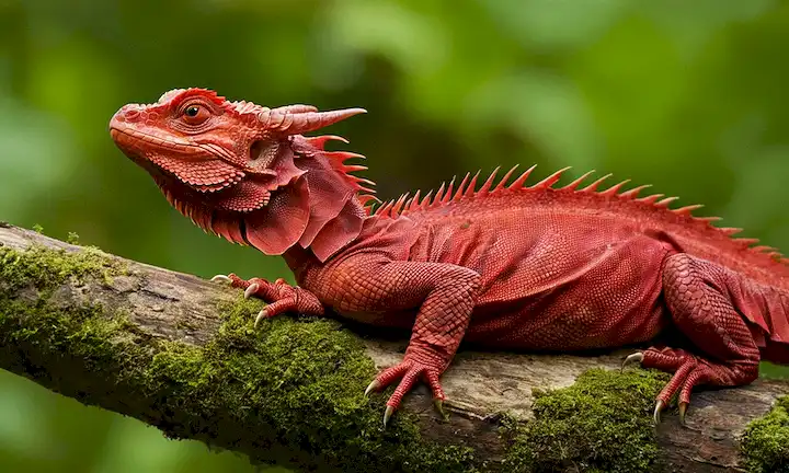 Dragón rojo, representando el equilibrio y la armonía en su hábitat. Justificación: Como el contexto se trata de una especie de insectos que contribuye al equilibrio ecológico a sólo unos pocos cm de escala (específicamente en relación con el dragón rojo), esta frase sucinta la simplifica manteniendo la esencia del asunto.