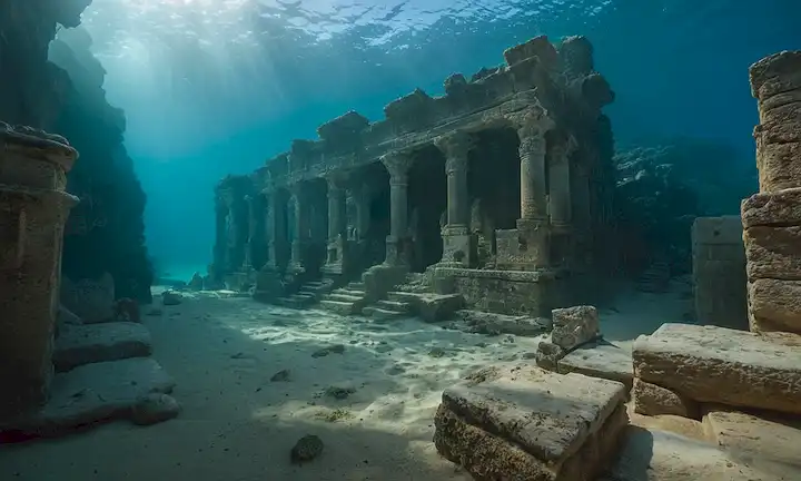 Una aventura submarina atrevida que explora las misteriosas ruinas de la ciudad debajo de las costas mediterráneas.