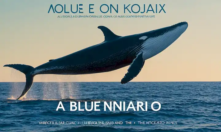 Título de canción y el álbum de arte con una ballena azul con letras esperanzadoras en las olas del océano. El álbum se titula La Buena Oportunidad de Ballena Azul (The Blue Whale), refiriéndose a la conservación de la vida marina y su estilo musical que mezcla elementos de música popular, clásica e indígena latinoamericana.