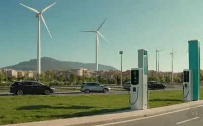 Estaciones de carga de coches eléctricos en España
