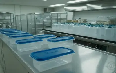 Contenedores de almacenamiento de alimentos congelados