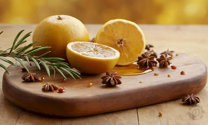 Una fruta madroña vibrante en una tabla de madera rústica
