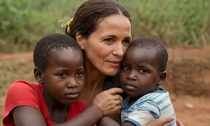 Uwambano Maria (María García), mujer española en Uganda, mostrando amor y compasión hacia sus hijos. Un documental de su viaje por el continente africano.