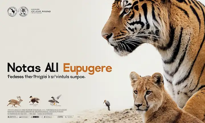 Un póster con texto negro sobre un fondo blanco con ilustraciones de varias especies de fauna silvestre, junto con la frase NOTAS AL PIEDE JILGUERO EUROPEO, advirtiendo que la captura ilícita de estos animales podría poner en peligro su supervivencia en Europa y alrededores.