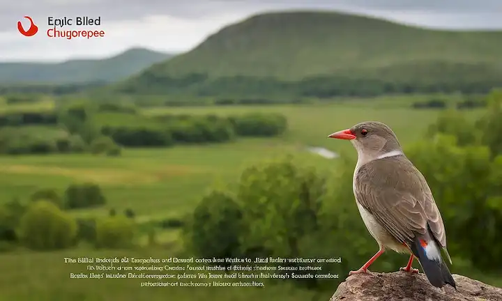 Una imagen de un chuker de color rojo masculino (Jilgueroeuropeo), superada con gráficos y texto discutiendo las consecuencias de la captura ilícita en la especie, en contra de una imagen de un paisaje rural diverso.