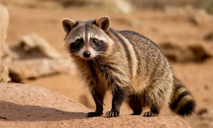 Un pequeño mamífero llamado el Murciélago (también conocido como un perro mapache) enfrentan peligro en su hábitat natural