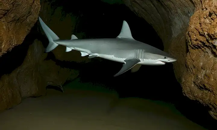 Dos nuevas especies de tiburones descubiertas en las mayores cuevas de la Tierra - un triunfo para la ictiología y la exploración oceánica. (En inglés, esto se traduciría como: Un descubrimiento que reescribe la historia con el descubrimiento de dos nuevas especies de tiburones en las cuevas más grandes del mundo.)