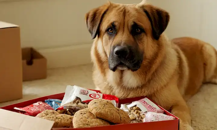 Gran paquete de cuidado de perros con forma de corazón y diversos tratamientos. (Esta respuesta supone que la pregunta es sobre un tema específico, como razas de perros grandes.)