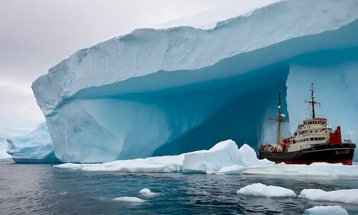 Un viaje a través del tiempo con La AFP: Una ventana al pasado y una mirada hacia Icebergs Antárticos: Las Maravillas de Anticongelante Proteína Anticongelante. Esta descripción trata sobre un artículo, publicación o presentación que discute adaptaciones para la supervivencia en entornos extremadamente fríos como la Antártida, en particular mencionando el papel de las proteínas en la protección de las células de congelación.