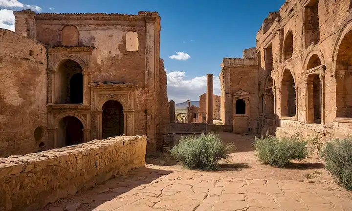 Los misterios de Belchite: Una invitación para explorar lo desconocido a través de los psicólogos de Belchite: leyendas y mitos del casco antiguo. Esto podría ser una sinopsis o una breve descripción para una exposición de arte, documental o publicación que explora el uso de psicólogos (analógico a la grabación sonora) como herramientas creativas, entre las cuales y dentro del contexto artístico de España del siglo XIX. También podría referirse a una exposición en un museo o galería que muestra el misterio, la leyenda o la historia detrás de este concepto en Belchite, España.