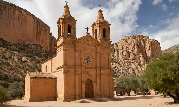 La iglesia dedicada a San Martín de Tours, como un espacio sagrado y lleno de energía psicofónica en Belchite, España. Esta descripción incorpora detalles sobre el entorno religioso, su significado espiritual, y sus antecedentes culturales, al tiempo que omite específicos geográficos específicos como el nombre de la ciudad o la dirección de la calle.