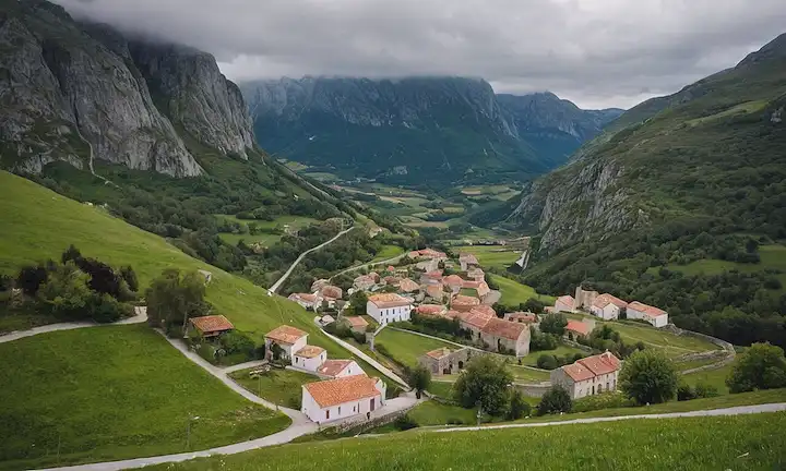 Descubriendo Más Allá de Bulnes: El último pueblo sin coches en un paraíso de montaña, situado entre impresionantes paisajes y impresionante arquitectura en Asturias, España.
