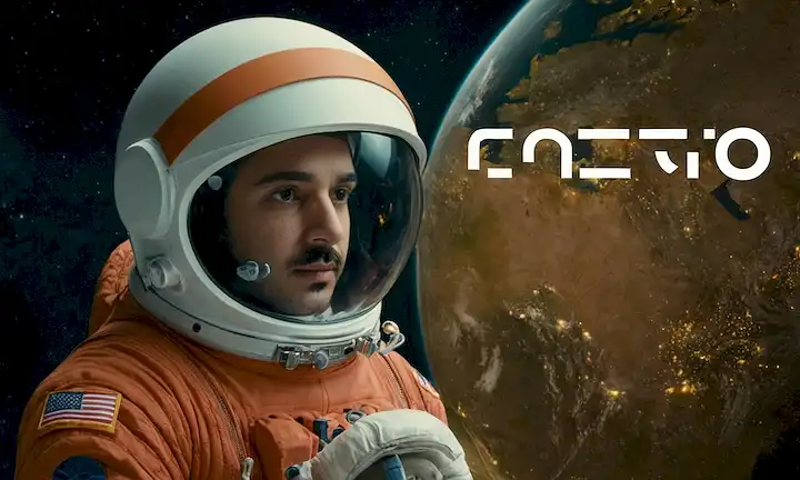 Un astronauta curioso descubriendo datos de la Tierra sobre su objeto celeste más cercano y sus circunstancias peculiares, con la frase Punto Nemo: el Veedro Espacial que lo rodea en todas las capas.