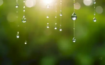 gotas de agua suspendidas en el aire