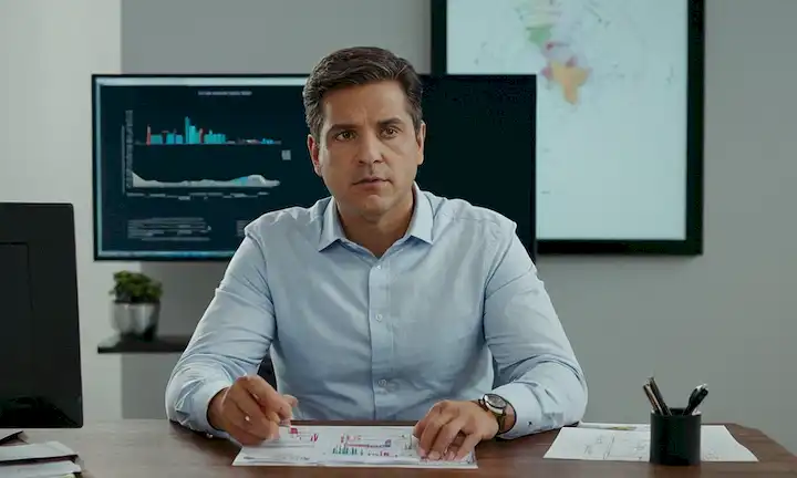 El hombre sentado en su escritorio con el ratón del ordenador mirando fijamente a la pantalla, rodeado de diagramas y gráficos que muestran técnicas de visualización de datos aplicables a diversos escenarios. El título de esta frase es simplemente una combinación de Reinventa-Profesional-Days (ahorcado de Reinventando trayectorias profesionales), refiriéndose específicamente a Un programa transformador de Reinventa-Tech 2.0 (otro acortamiento de adaptación Reinventa-Technical-Program), y Oracle impulsa la inclusión de mujeres en STEM(una frase latina que significa Oracle promueve la inclusión de mujeres en STEM) que significa Inteligencia Artificial y Ciencia Artificial.