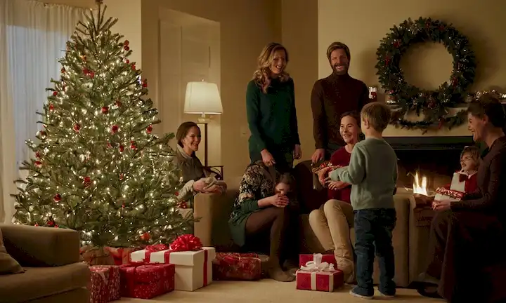 Los familiares se reunieron alrededor del árbol de Navidad con regalos y risas, mientras miraban hacia la puerta para dar la bienvenida a los seres queridos que regresaban a casa para las vacaciones. Título: Vivir con alegría durante las temporadas de vacaciones: Una guía integral para liberar el estrés Alrededor de Salidas de Fin de Año.